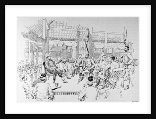 The Burmah Expedition: General Prendergast Calling on the Woon of Burmah by English School