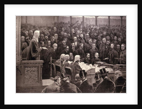 The Division in the House of Commons on the Irish Home Rule Question, 'The Ayes; 311, the Noes; 341' by English School