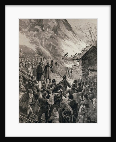 The Rent War in Ireland: Burning the Houses of Evicted Tenants at Glenbeigh, County Derry by Amedee Forestier