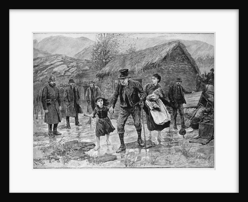 Scene at an Irish Eviction in County Kerry by Amedee Forestier