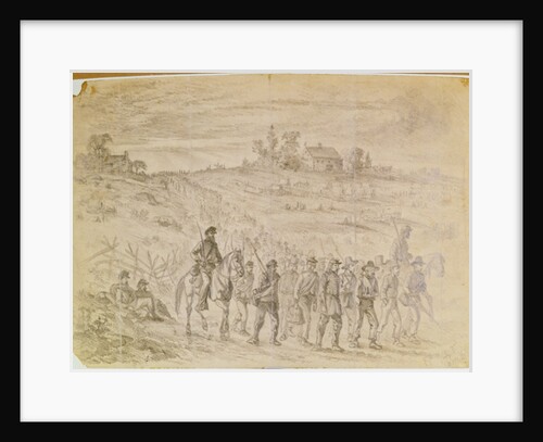 The Battle of Gettysburg: Prisoners Belonging to General Langstreet's Corps Captured by Union Troops Marching to the Rear Under Guard by Edwin Austin Forbes
