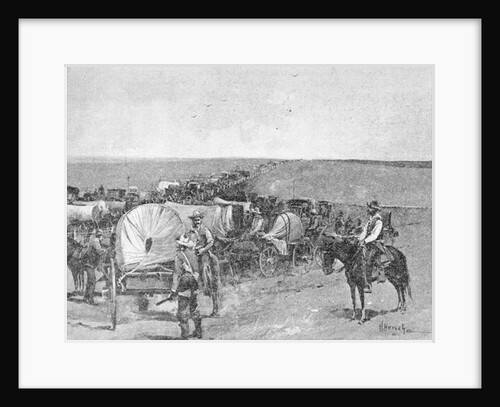 Ten Minutes Before the Great Rush, on the South Line of the Indian School Reserve, Near Arkansas City, 16th September 1893 by American School