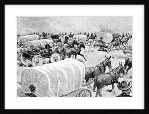 The Grand Rush at Noon of 16th September: Looking East Along the South Line of Indian School Reserve, 1893 by V. Perard