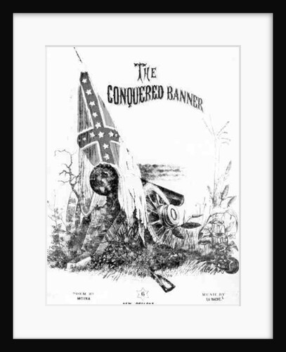 Sheet Music Cover for 'The Conquered Banner', poem by Moina, music by La Hache, pub. by A. E. Blackmar, 1862 by American School