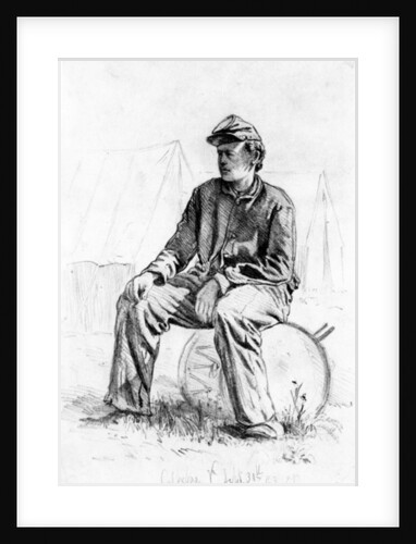 Drummer Boy Taking a Rest During the Civil War by Edwin Austin Forbes