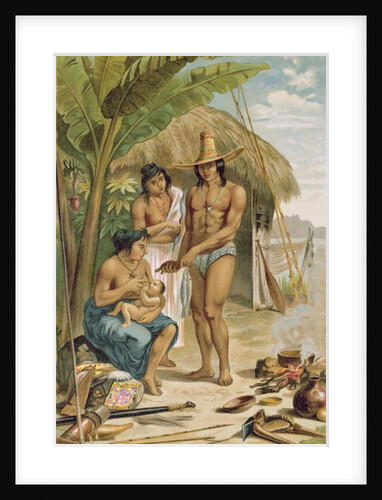 Indian Household in East Brazil by Johann Moritz Rugendas