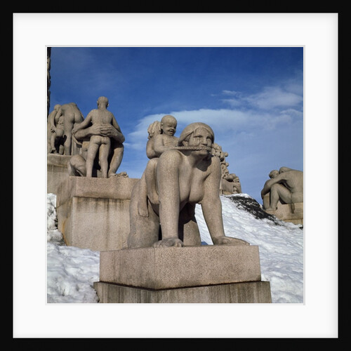 Motherhood, or Woman with Two Children riding on her Back by Gustav Vigeland