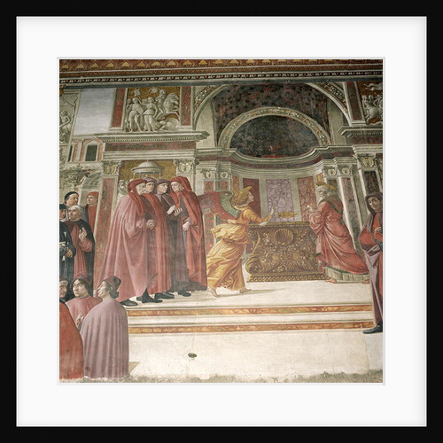 The Angel appearing to St. Zacharias in the Temple, 1485-90 by Davide & Domenico (1449-94) Ghirlandaio