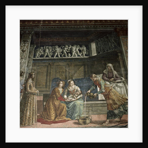 The Birth of the Virgin, 1485-90 by Davide & Domenico (1449-94) Ghirlandaio
