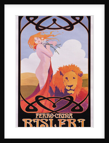 Copy of a 1909 poster advertising Bisleri by School Italian