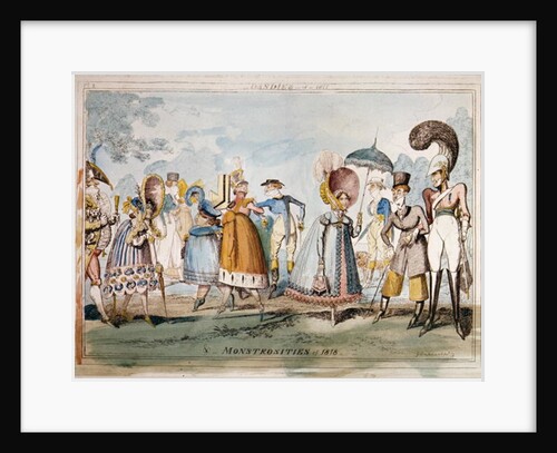 Monstrosities of 1818 by George Cruikshank