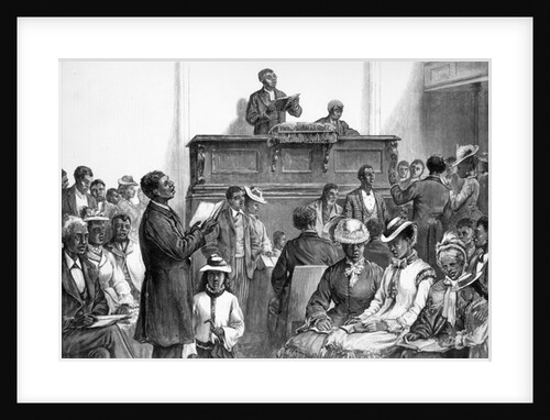 American Sketches: An African American Congregation at Washington by American School
