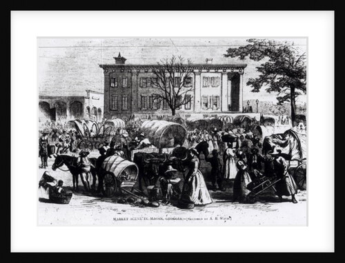 Market Scene in Macon, Georgia by Alfred Rudolph (after) Waud