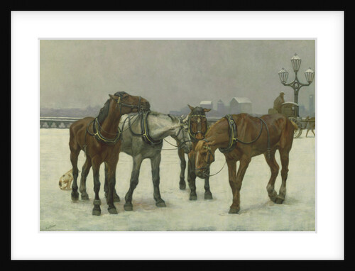 Cab Horses on the Seine by Cecil Brown