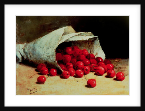 A Spilled Bag of Cherries by Antoine Vollon