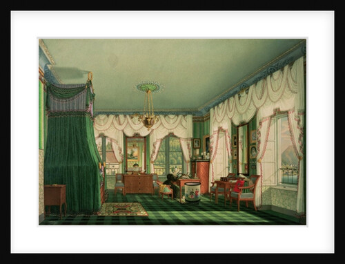 The Bedroom of Elizabeth of Bavaria, Schloss Tegernsee. c.1840 by Franz Xavier Nachtmann