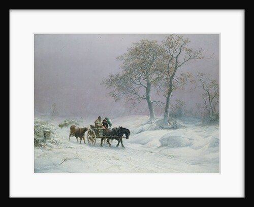 The wintry road to market by Thomas Sidney Cooper