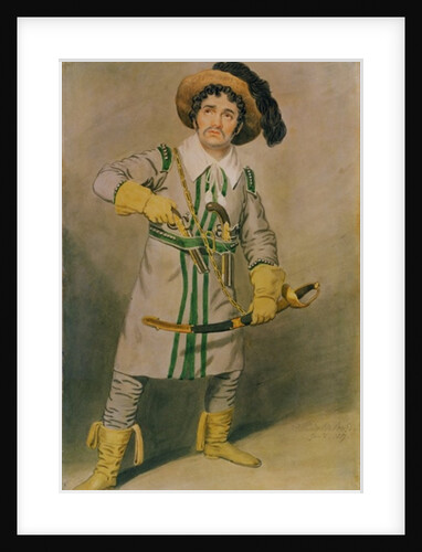 George Smith as Schampt in 'The Woodman's Hut' by W.H. Arnold at the Drury Lane Theatre, 1816-17 by Samuel de Wilde