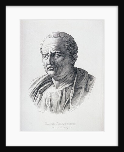 Portrait of Marcus Tullius Cicero engraved by B.Bartoccini, 1849 by C.C Perkins