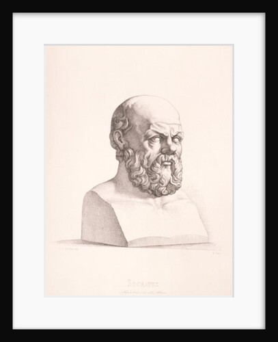 Portrait of Socrates engraved by B.Barloccini, 1849 by C.C Perkins