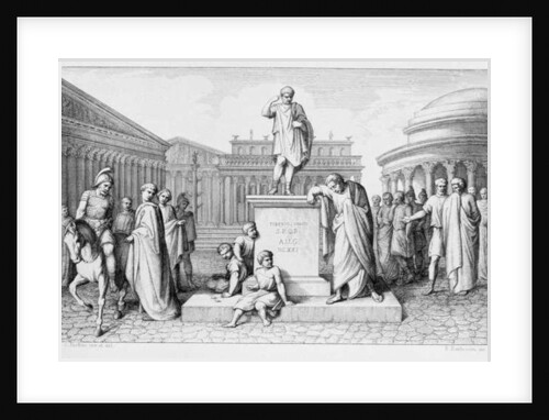 Gaius Gracchus Weeping Before his Father's Statue by C.C Perkins