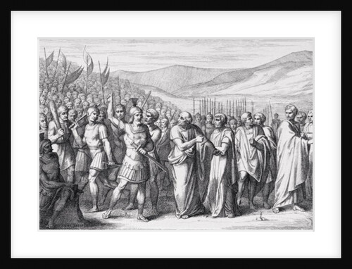 The Secession of the People to the Mons Sacer, engraved by B.Barloccini, 1849 by C.C Perkins