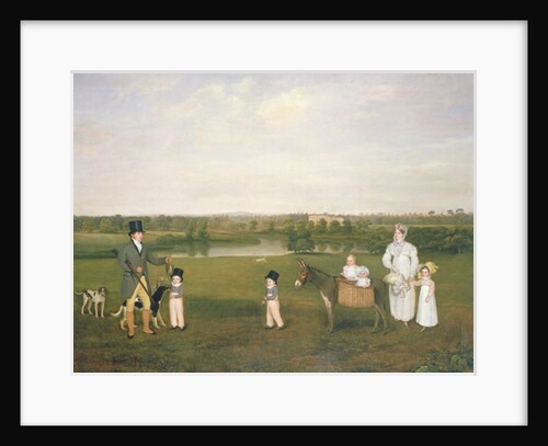 William Hetton Cooke with his Wife and Children at Worleston Rookery, Chester by John E. Ferneley