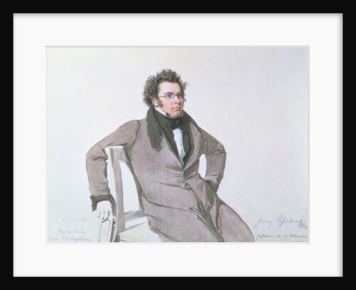 Franz Schubert, 1825 by Wilhelm August Rieder