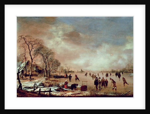 Frozen Canal Scene by Aert van der Neer
