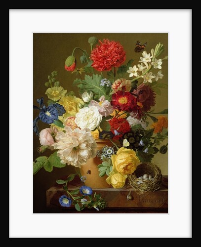 Flower Still Life on a marble ledge, 1800-01 by Jan Frans van Dael