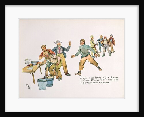 Between the hours of 7 and 8 a.m. the Boer prisoners are expected to perform their ablutions by Captain Clive Dixon