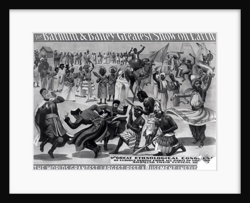 Poster advertising, 'The Barnum and Bailey Greatest Show on Earth, the World's Grandest, Largest, Best Amusement Institution', c.1895 by American School