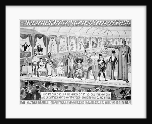 Poster advertising, 'The Barnum and Bailey Greatest Show on Earth, the World's Grandest, Largest, Best Amusement Institution', c.1895 by American School