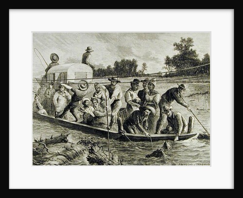 Western Sketches, a Freshet in the Red River, Texas by Paul and Tavernier Jules Frenzeny