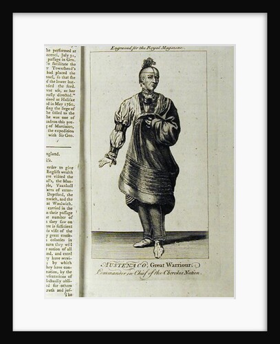 Austenaco, Great Warrior, Commander in Chief of the Cherokee Nation by American School