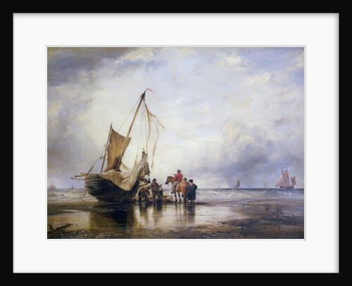 Hog Boat on the Sands, Brighton by Edward William Cooke