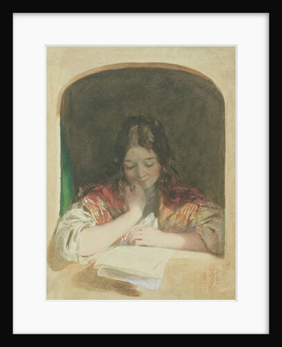 Girl Reading at a Window, 19th century by Karoly or Charles Brocky