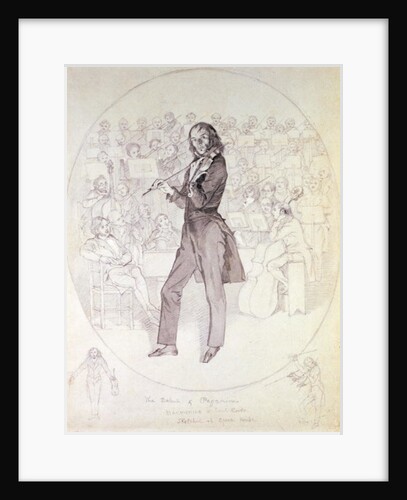 Niccolo Paganini, violinist by Daniel (1806-70) Maclise