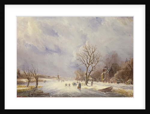 Winter Canal Scene, 19th century by Jan Lynn