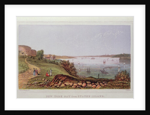 New York Bay from Staten Island by English School