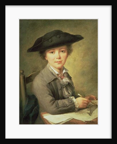 Young draughtsman in black hat, 18th century by Nicolas-Bernard Lepicie