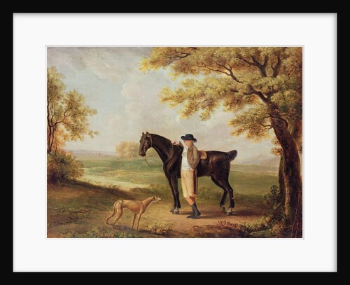 Horse, rider and whippet by George Garrard