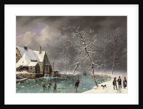 Winter Scene by Louis Claude Mallebranche