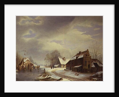 Figures on a Frozen River Estuary by Matthias Parre