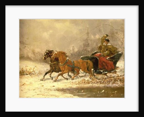 Returning Home in Winter by Charles Ferdinand De La Roche