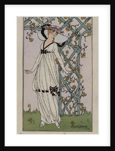 Journal des Dames et des Modes: robe de jeune fille en crepe de chine by H.Robert Dammy, 1913 by Anonymous