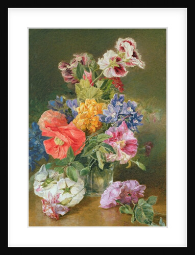 Roses, Poppy and Pelargonia by James Holland