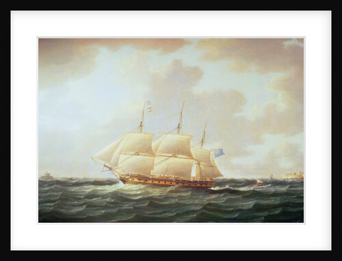 H.M.S. Minerva by Thomas Buttersworth