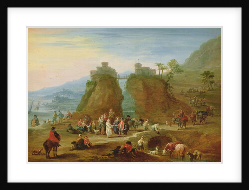 Figures and cattle, 17th century by Mathys Schoevaerdts