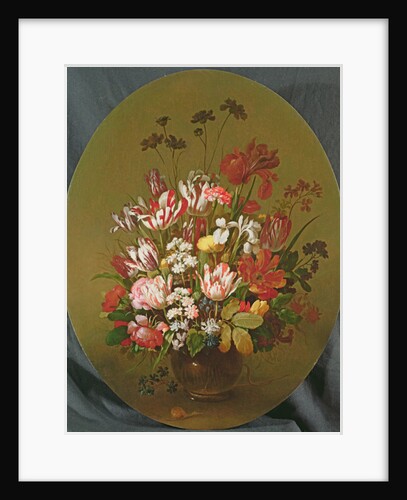 Flowers in a Glass Vase by Hans Bollongier